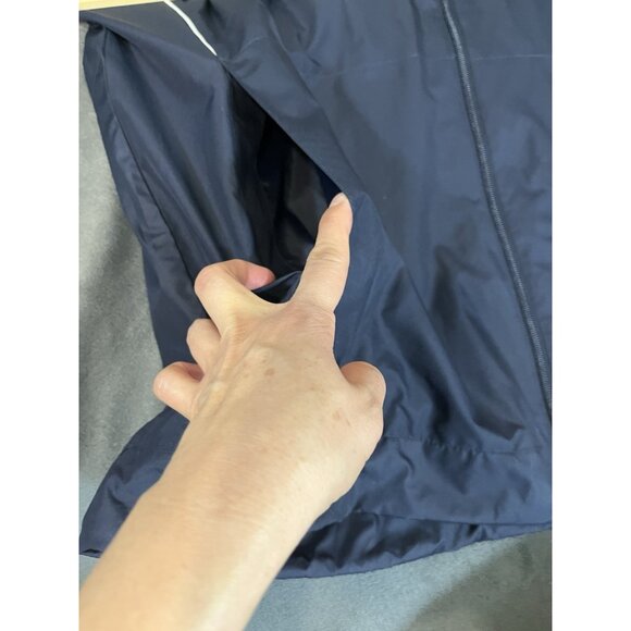 Adidas Jacket Mens Medium Blue Track Full Zip High Neck Active Athletic Logo - Picture 11 of 15